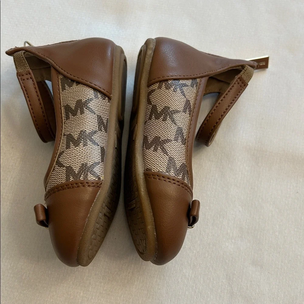 Michael Kors Tan Kids Dress Shoes with Gold Accents